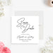 Elegant minimalist wedding save the date card with modern script typography-front