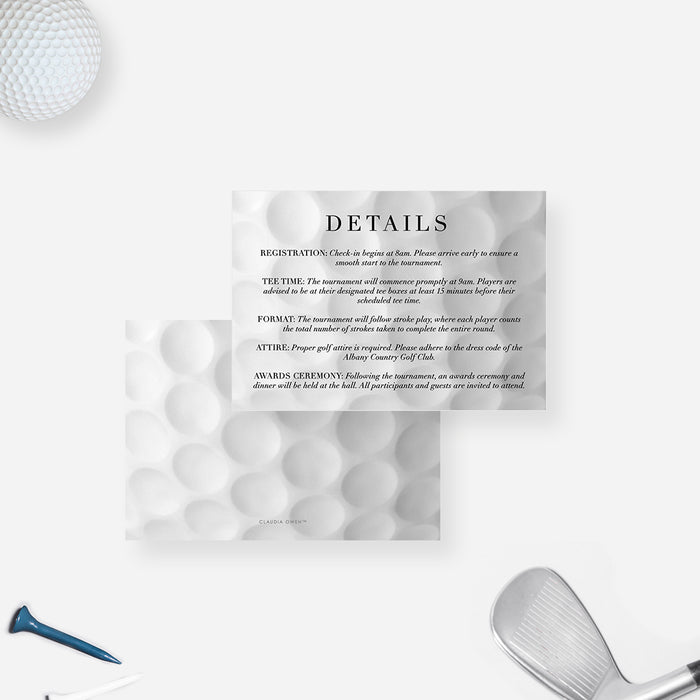 Golf Tournament Invitation Card, Golf Fundraiser Party Invites, Golfing Charity Invitation, Sports Themed Invite Card