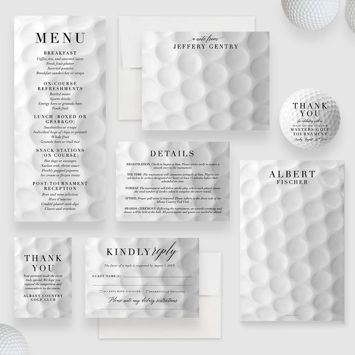 Golf Tournament Invitation Card, Golf Fundraiser Party Invites, Golfing Charity Invitation, Sports Themed Invite Card