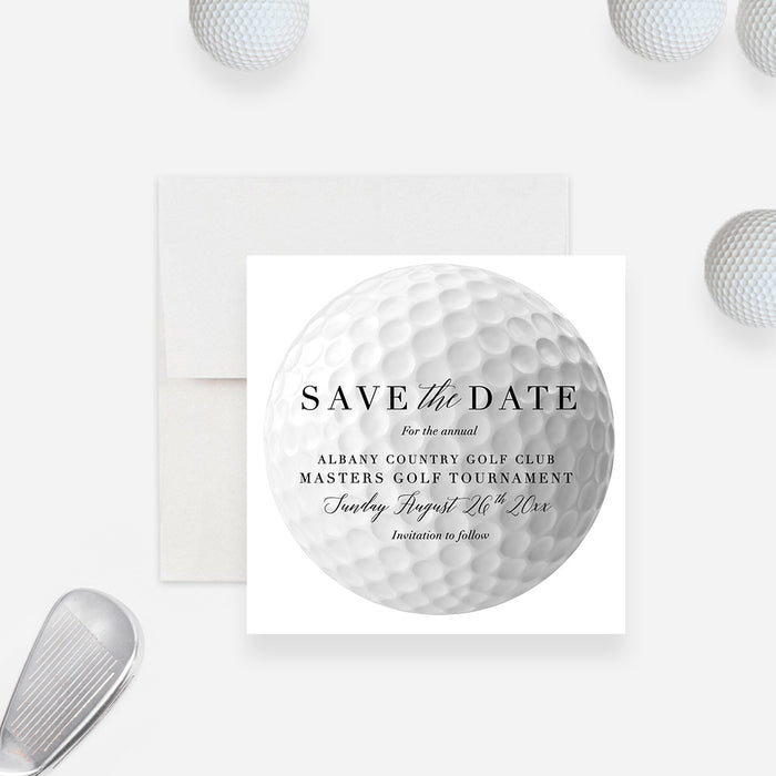 Golf Tournament Save the Date Card, Golf Par Tee Save the Dates, Sports Fundraising Event Save the Date