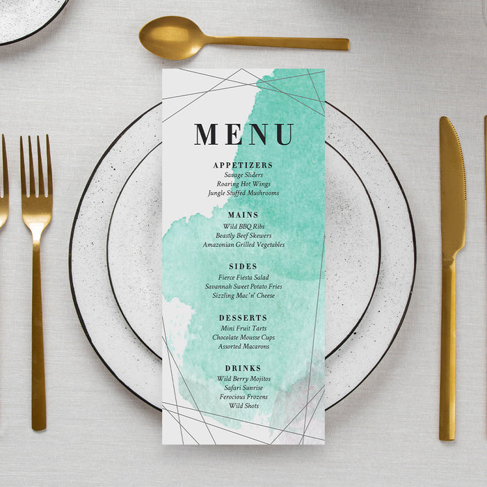 Watercolor Graduation Party Invitation Modern Teal