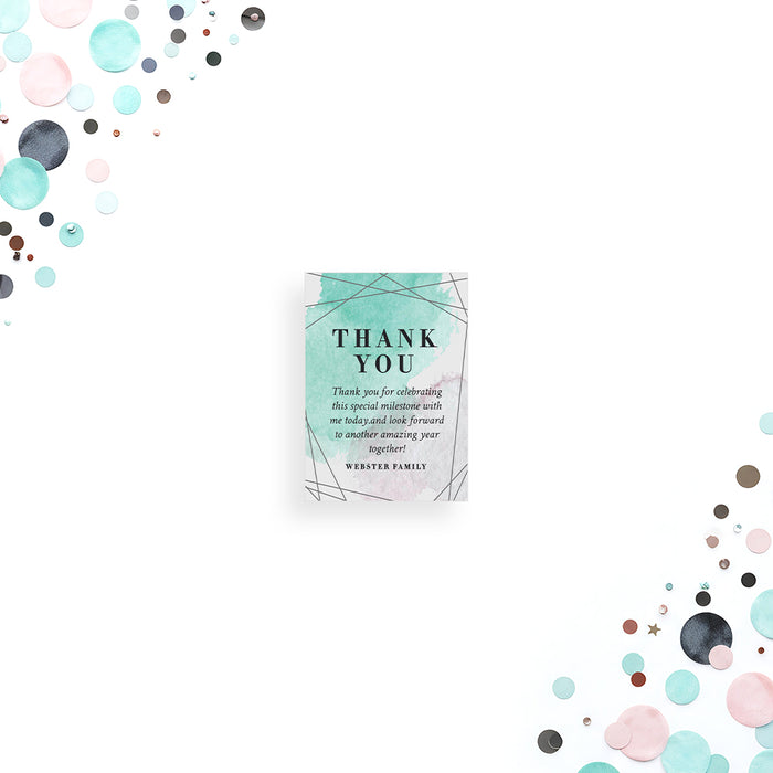Watercolor Graduation Party Invitation Modern Teal