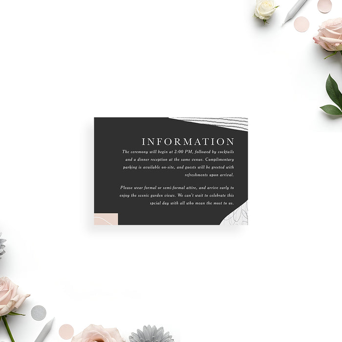Modern Wedding Invitation Abstract Minimalist Art Invite