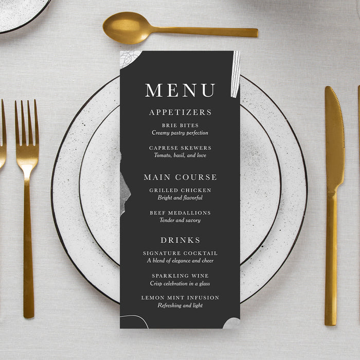 Modern Wedding Invitation Abstract Minimalist Art Invite