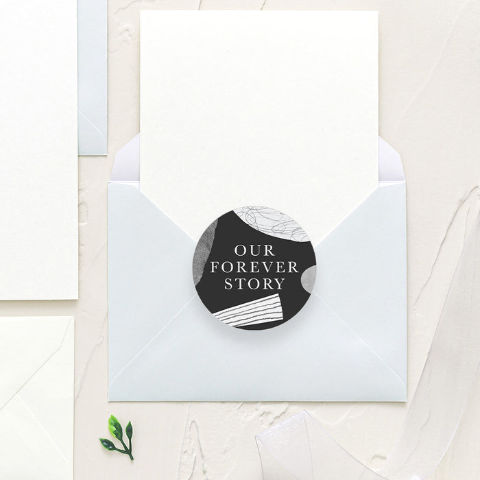 Modern Wedding Invitation Abstract Minimalist Art Invite