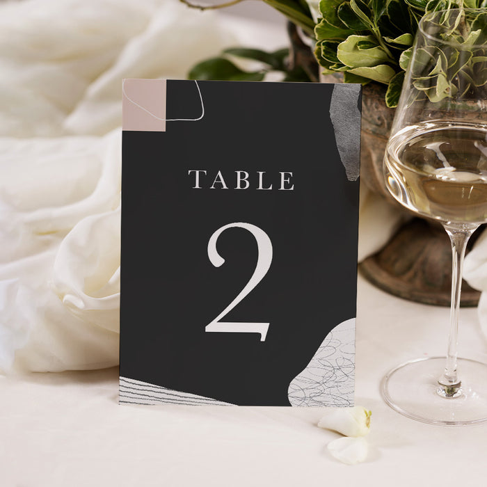 Modern Wedding Invitation Abstract Minimalist Art Invite