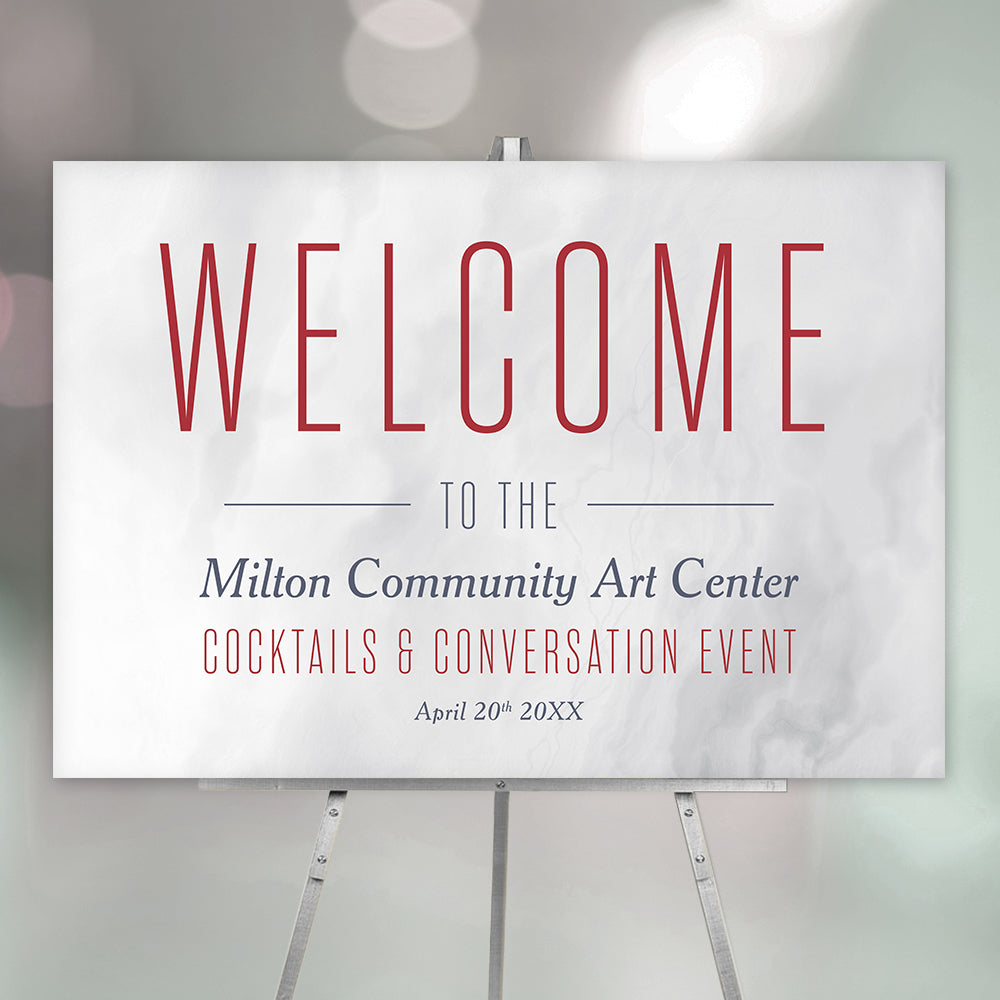 Coversations Welcomesign Modern Welcome Sign for Cocktails and Conversation Event