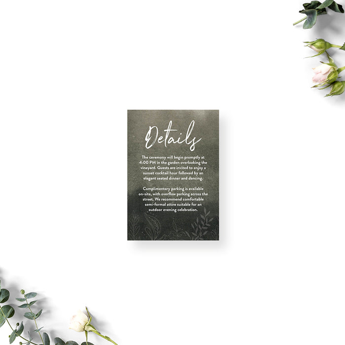Moody Botanical Wedding Invitation