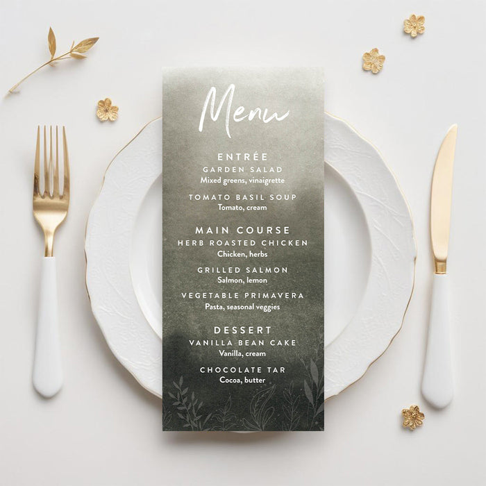 Moody Botanical Wedding Invitation