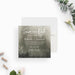 moody green botanical wedding save the date card with soft watercolor background, white lettering, and delicate foliage details-front