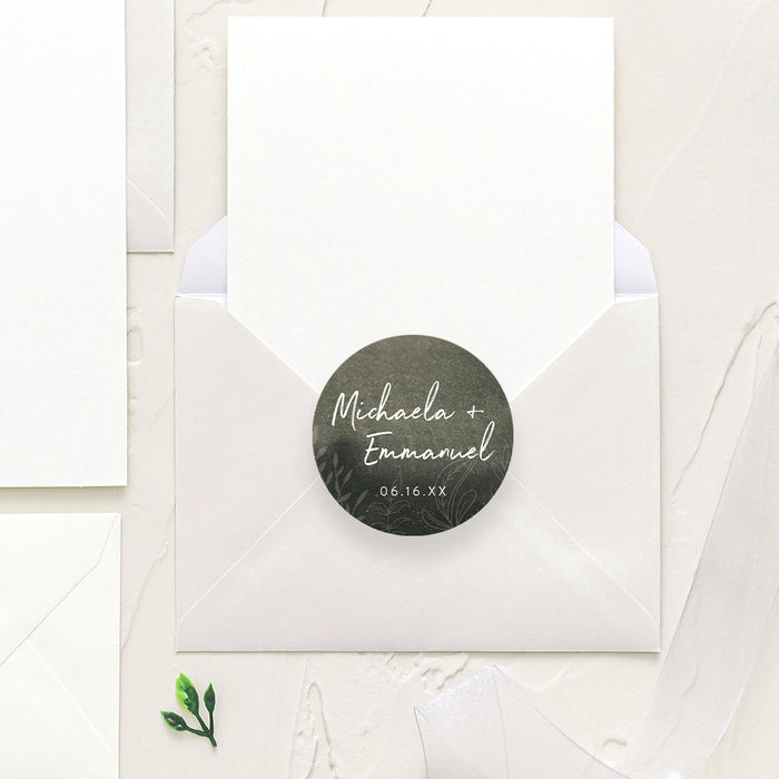 Moody Botanical Wedding Invitation