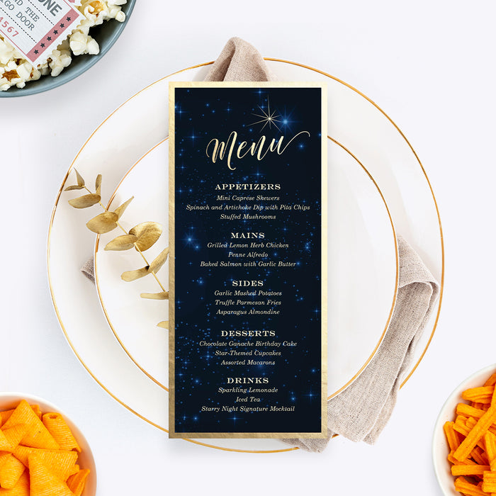 Outdoor Movie Night Birthday Invitation Under the Stars