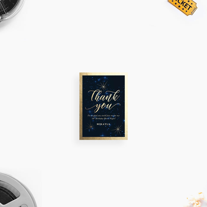 Outdoor Movie Night Birthday Invitation Under the Stars