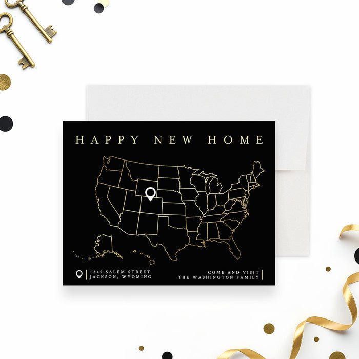 Housewarming Party Invitation Custom Map Design