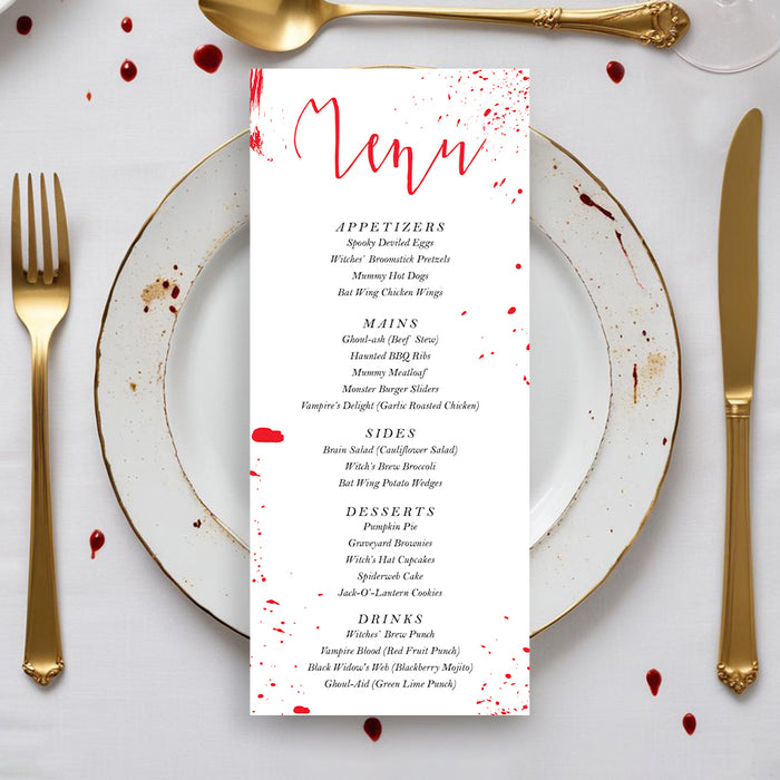 Murder Mystery Birthday Party Invitation Bloody Halloween Theme