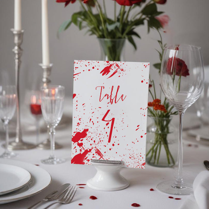 Murder Mystery Birthday Party Invitation Bloody Halloween Theme