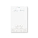personalized baptism notepad with cross and botanical design for christening favor or gift