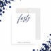 corporate anniversary thank you note card with elegant navy blue professional stationery design-front