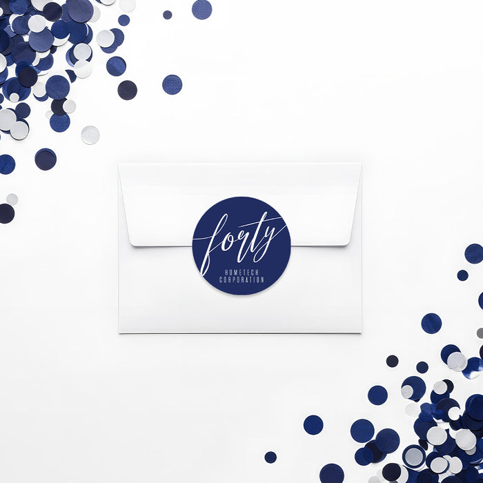 Modern Corporate Anniversary Invitation Navy Business Event