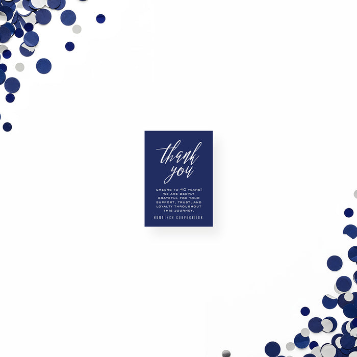 Modern Corporate Anniversary Invitation Navy Business Event