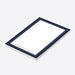 Personalized Bar Mitzvah notepad with a navy blue framed border, Star of David, white writing area, and custom name.