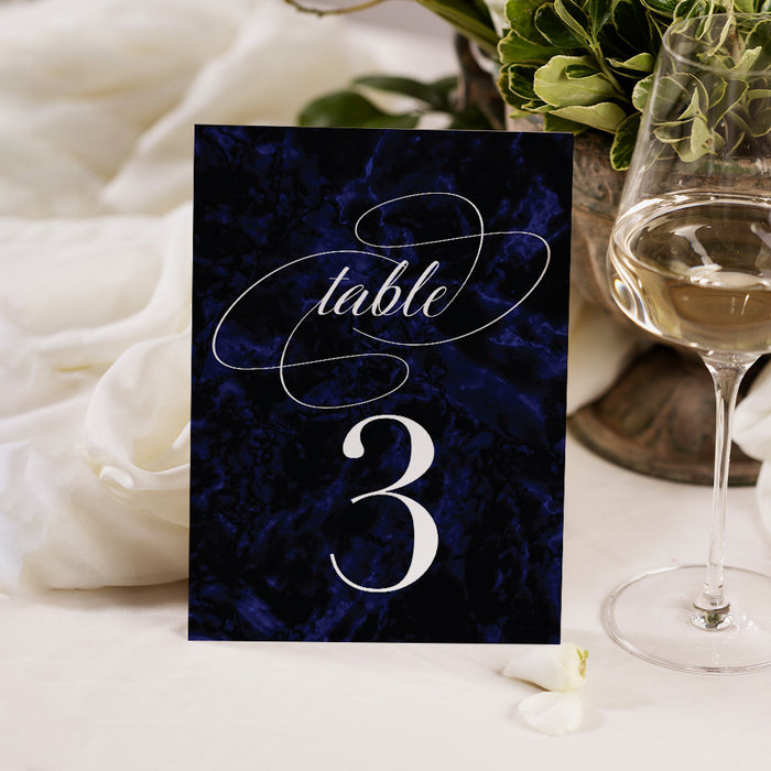 Navy Blue Rehearsal Dinner Invitation Elegant Pre Wedding Card