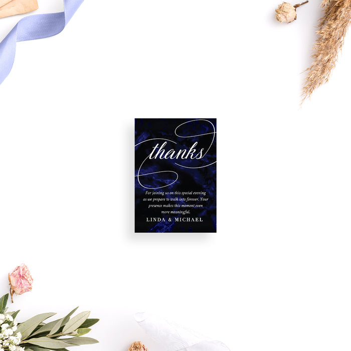 Navy Blue Rehearsal Dinner Invitation Elegant Pre Wedding Card