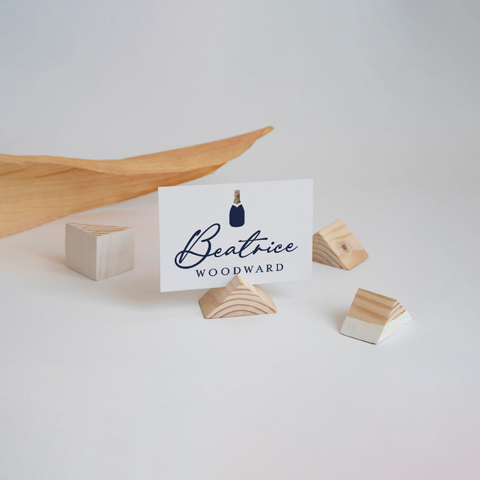 Navy Champagne Bottle Graduation Party Invitation