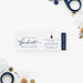 navy graduation party ticket invitation with elegant script lettering, champagne bottle icon, and personalized graduation celebration details