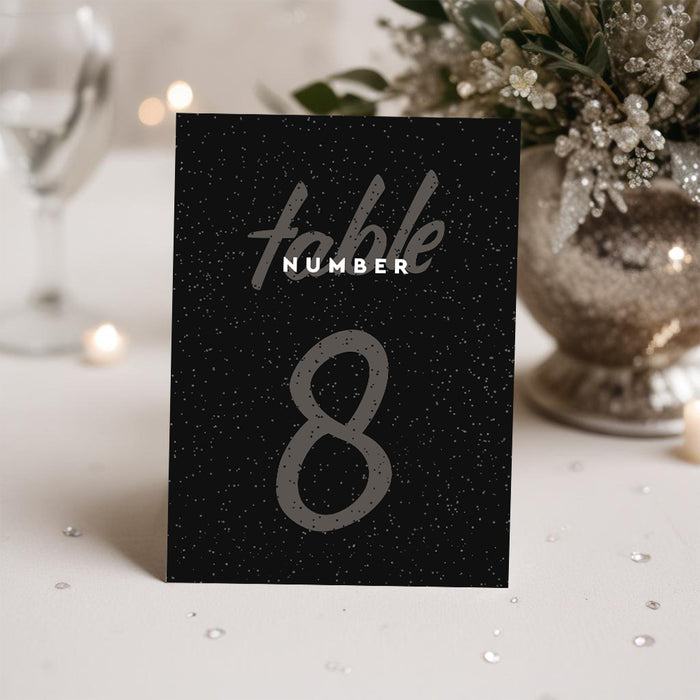New Year Party Invitation Black Elegant Holiday Event Invite
