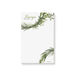 Personalized notepad with botanical greenery design and custom name in elegant lettering