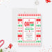 Oh What Fun Christmas party invitation template with red, green and white sweater patterns around event details.