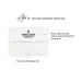 Example of optional return address printing in black ink on a white envelope flap for oyster thank you card with plaid design for seafood lovers.