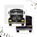 Party bus birthday invitation card perfect for birthdays, bachelor or bachelorette parties, and bar crawls.-front-back