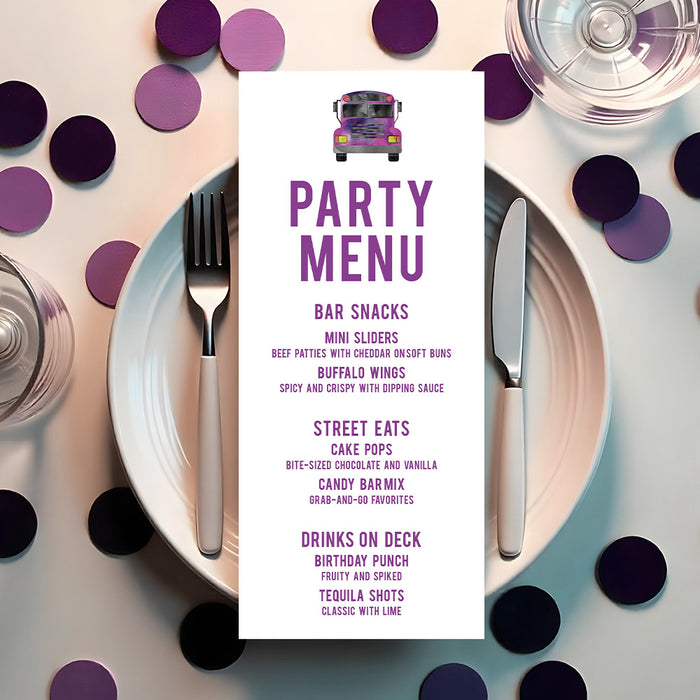 Party Bus Birthday Invitation Bar Hop Adult Birthday Invite
