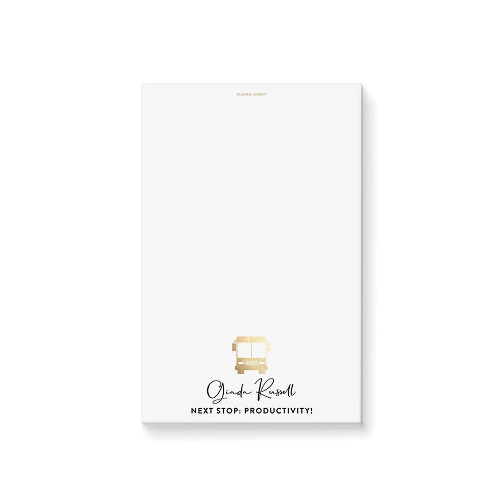 Personalized Productivity Notepad for Work and Daily Planning, Bus Sta