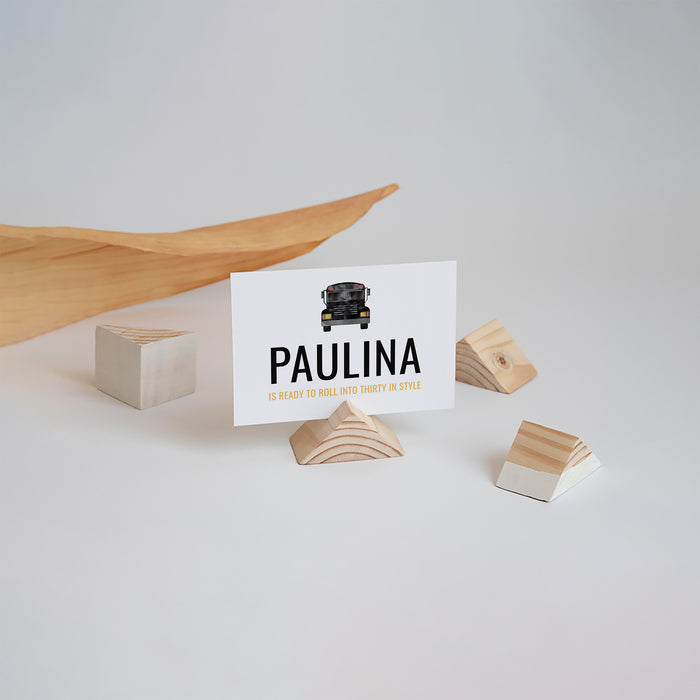 Party Bus Birthday Invitation for Adults Personalized Printed Card