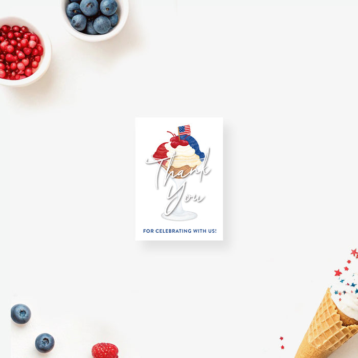 Patriotic Ice Cream Party Invitation 4th of July Summer Invite