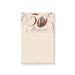 personalized 50th birthday photo notepad with custom picture, soft neutral background, and elegant line art design