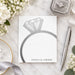 personalized 60th wedding anniversary thank you card with diamond ring design, custom names, and elegant minimalist styling-front