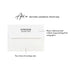 Optional return address printing example on a white envelope for personalized all american dad photo note cards.
