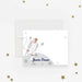 Personalized astronaut photo birthday thank you card for kids with child’s face in an illustrated spacesuit, moon landscape and custom wording-front