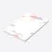 personalized baby shower notepad with pastel clouds, raindrops, and gold star accents-side