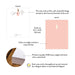 A2 note card specifications: 5.5 × 4.25 inches, double-sided printing and heavyweight 120 lb white matte cardstock.