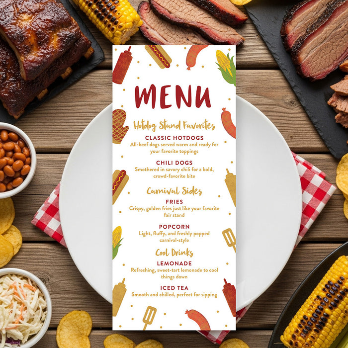 Personalized Backyard BBQ Birthday Invitation for Grilling Party