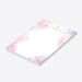 Personalized baptism notepad with pink watercolor design for christening stationery.-side