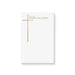 Personalized religious notepad featuring a gold cross design, customized with a name, ideal for baptisms, christenings, or faith-inspired daily notes.