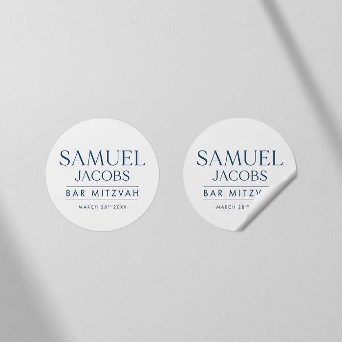 Photo Bar Mitzvah Invitation Personalized Jewish Celebration Card