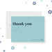 Light blue personalized thank you card with navy text and Star of David, perfect for bar mitzvah or Jewish celebrations.-front