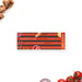 Personalized BBQ birthday ticket invitation with red and black stripes, grilled food illustrations, and custom party details.